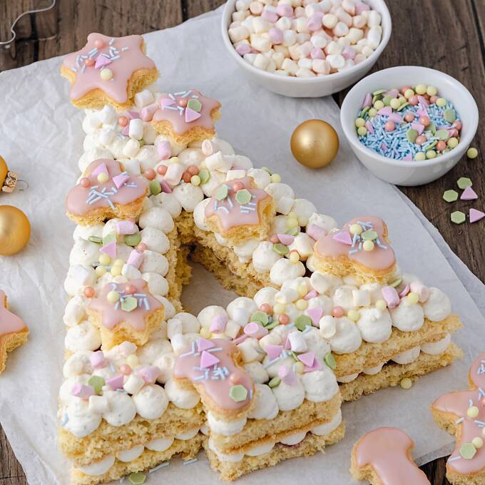 Tannenbaumkuchen Weihnachten Tannenbaum aus Biskuit